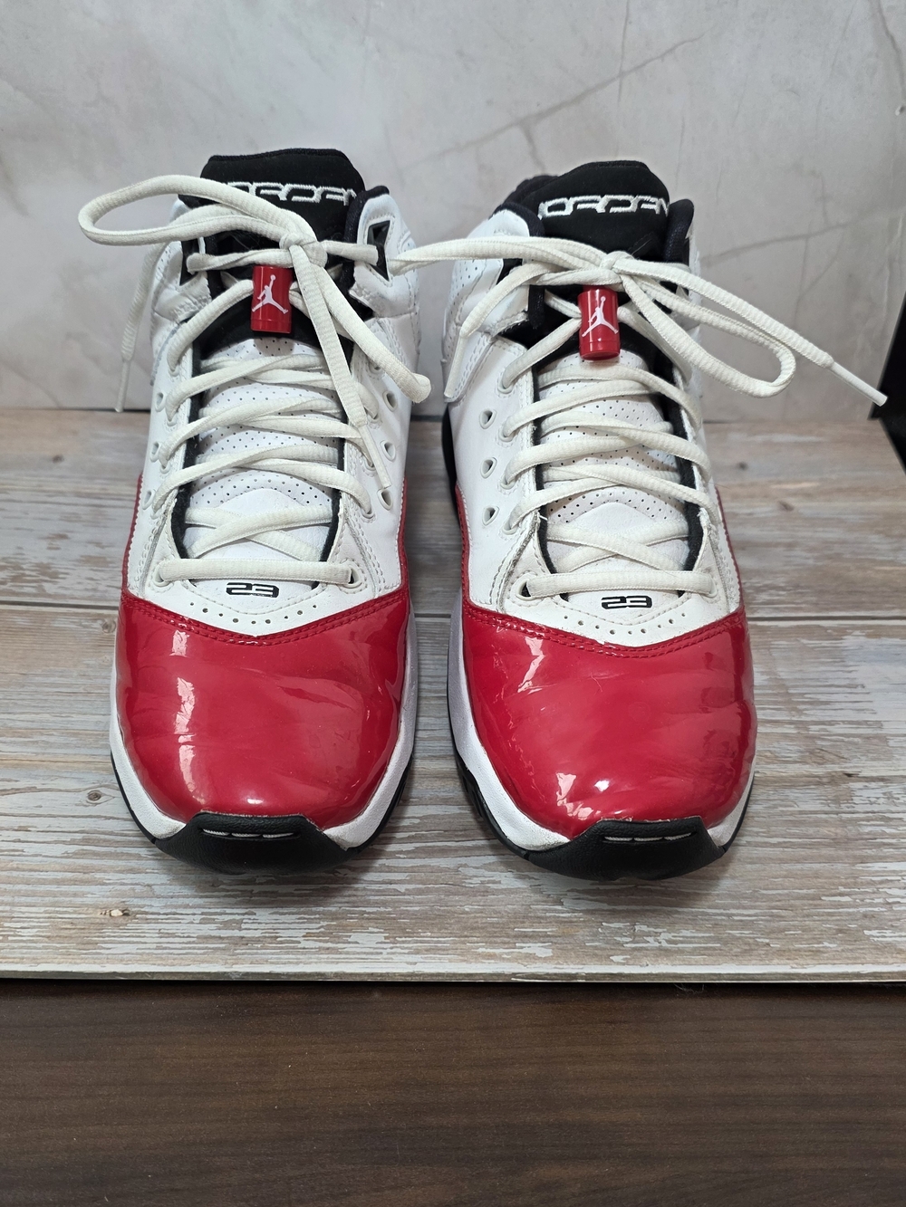 Air Jordan Big Kids Sz 6.5 Basketball Shoes - White & Red - Picture 13 of 14